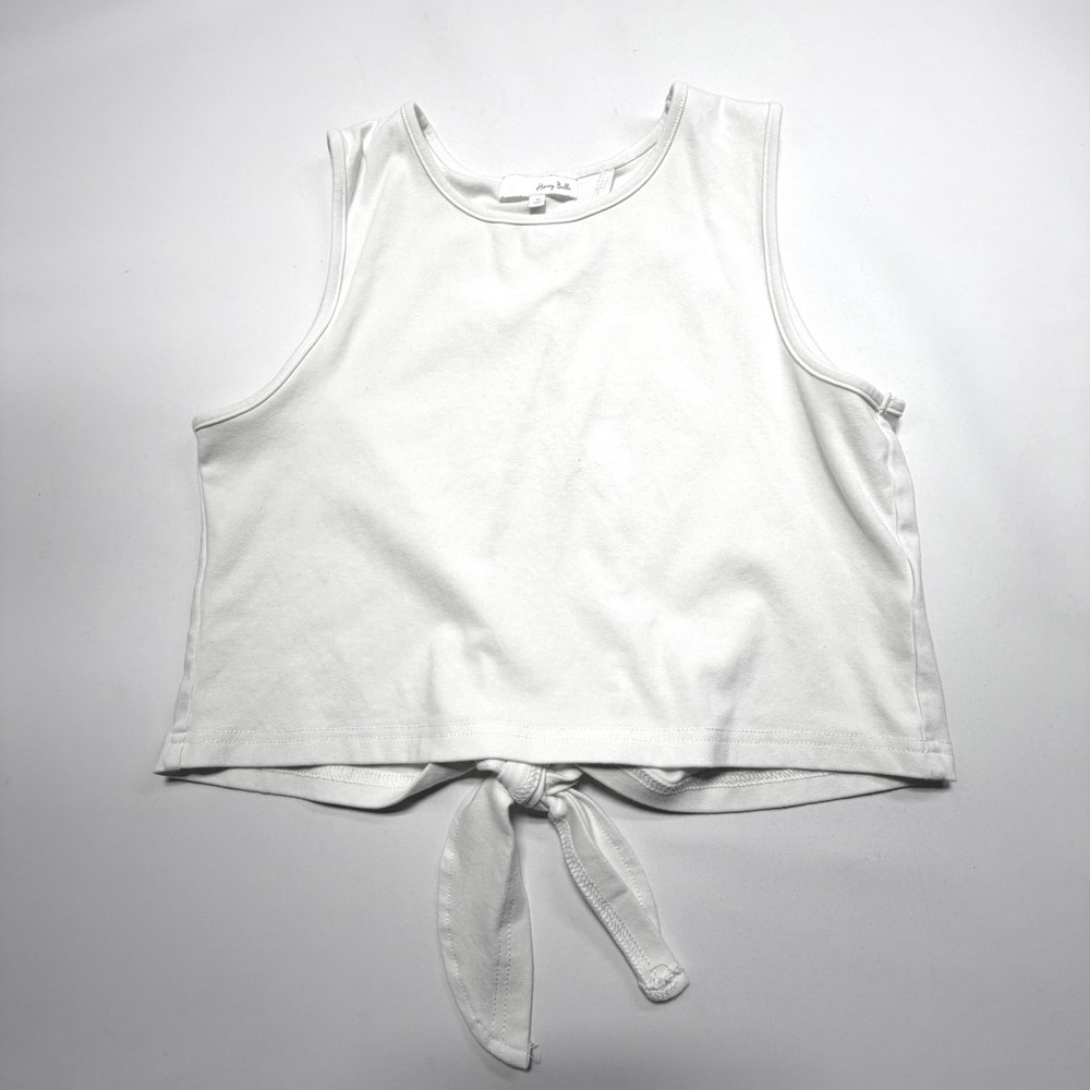 Honey Belle Ivory White‎ Tie-Front Tank – Women's Medium